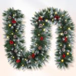 SHAVINGFUN Weihnachtsgirlande 2,7 m mit 30 LED – Batteriebetrieben für Innen & Aussen