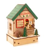 small foot Weihnachtsmarkt Lampen-Set aus Holz – LED-Dekoration mit 3 beleuchteten Hütten – Bild 8