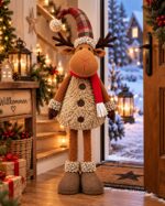 KAMACA XL Weihnachtselch 98 cm mit Teleskopbeinen – Premium Rentier Dekofigur – Bild 4