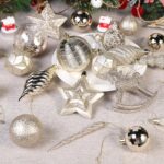 SHareconn 100er Weihnachtskugeln Set Champagner – Bruchsicherer Christbaumschmuck aus Kunststoff – Bild 2