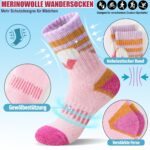 Sandsuced Merino Wolle Wandersocken Kinder 6er-Set – Thermosocken für Mädchen & Jungen – Bild 3