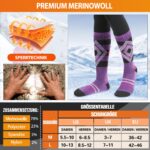 Welwoos Merino Skisocken – Thermische Wintersocken mit Kompression für Damen & Herren (3 Paare) – Bild 5