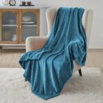 BEDSURE Fleecedecke 150x200cm – Ultraweiche Wohndecke aus Mikrofaser Türkis – Bild 2