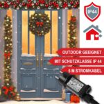 ONBEST Weihnachtsgirlande 10 m – 200 LEDs warmweiss mit Fernbedienung & Timer – Bild 6