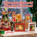 Rolife Weihnachtskuchenstand – 170-teiliges Miniatur Haus Bastelset ohne Kleber für Erwachsene – Bild 5
