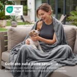 BEDSURE Fleecedecke 220x240cm Grau – Weiche Kuscheldecke aus Mikrofaser für Sofa & Bett – Bild 6