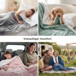 BEDSURE Sherpa Kuscheldecke 150x200 cm – Flauschige Wolldecke in Grau für Couch & Bett – Bild 8