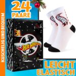 Get Trend Hot Wheels Socken Adventskalender 2026 – 24 Paar für Jungen EU 27-32 – Bild 5