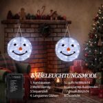 2er-Set LED Weihnachtslaterne 30cm – Schneemann-Design mit 40 LEDs, 8 Modi & IP44 Wasserdicht – Bild 4