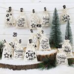 Papierdrachen Adventskalender 2026 – 24 Stoffsäckchen mit Holzklammern & Juteband – Bild 2
