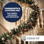 CASARIA LED-Weihnachtsgirlande 10m mit 200 Warmweiss-LEDs – Indoor & Outdoor Tannengirlande – Bild 5