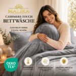 DreamHome Winter Plüsch Bettwäsche 135x200 Cashmere Touch – Kuschelig warmes Nicki-Fleece Bettset – Bild 2