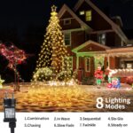 Joomer Weihnachtsbeleuchtung 274 LED 2,3m mit Stern – Dimmbar & Fernbedienung für Aussen – Bild 4