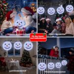 Qedertek LED Weihnachtslaterne 2er-Set 30cm – Schneemann Deko mit 40 LEDs & 8 Modi – Bild 2