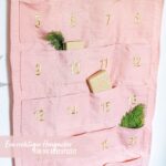 Papierdrachen Adventskalender 2026 Wandteppich Rosa Gold – 120x60 cm mit 24 Stoffbeuteln – Bild 6