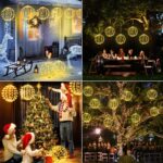 Joomer LED Leuchtkugeln 2er Set (33cm & 28cm) – Warmweisse Weihnachtsbeleuchtung mit Timer – Bild 7