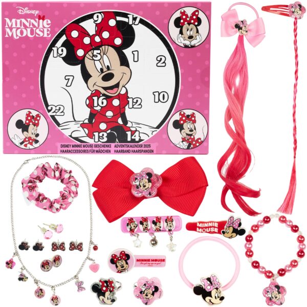 Get Trend Disney Minnie Mouse Adventskalender 2026 – 24 Accessoires für Mädchen