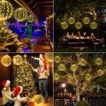 Joomer LED Leuchtkugel 2er Set 33cm & 28cm – Warmweisse Weihnachtsbeleuchtung mit Timer – Bild 7