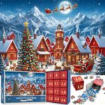 Adventskalender Puzzle 2026 – 1008 Teile, 70 x 50 cm mit 24-Tage Weihnachts-Countdown