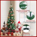 Yaheetech 154 cm Bleistift-Weihnachtsbaum – Schmaler Kunsttannenbaum mit 294 Spitzen – Bild 4