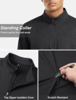 TACVASEN Herren Fleece Pullover mit 1/4-Reissverschluss – Atmungsaktiv & Warm für Sport – Bild 5