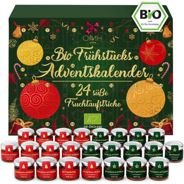 BIO Marmeladen Adventskalender 2026 – 24 Fruchtaufstriche aus deutscher Manufaktur