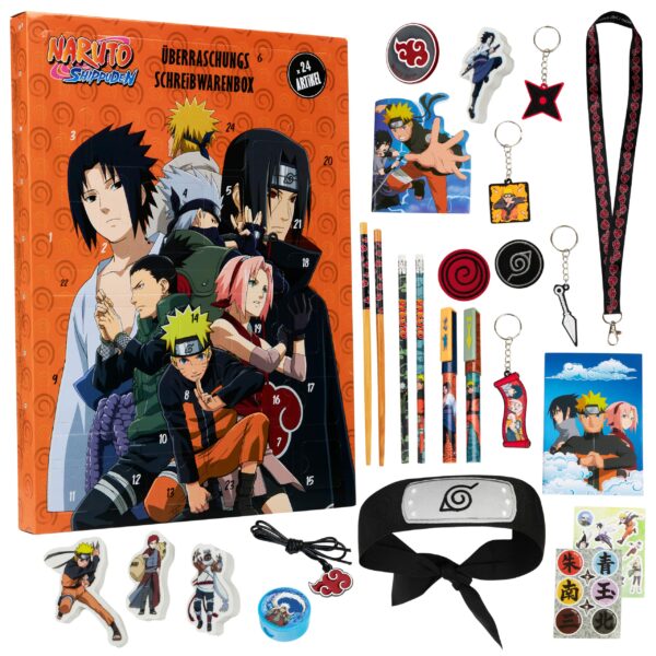Naruto Adventskalender 2026 – 24 Überraschungen mit Schreibwaren & Anime-Gadgets für Fans