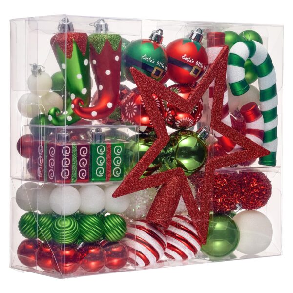 Victor's Workshop Weihnachtskugeln 100-teilig – Christbaumschmuck Set mit Elfen-Design