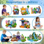 Pourbibi Magnetische Bausteine 150 Teile – STEM Lernspielzeug für Kinder ab 3 Jahren – Bild 4
