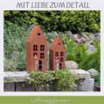 Edelrost Lichthäuser 2er Set – Rustikale Windlichter für Garten & Terrasse – Bild 7
