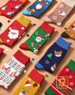 Jeasona Adventskalender Socken 2026 – 12 Paar Weihnachtssocken für Damen & Herren – Bild 6