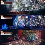 iShabao Doppelkopf LED Schneeflocken Projektor – Wasserdichte Weihnachtsdeko mit Timer für Aussen – Bild 2