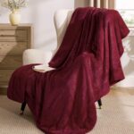 BEDSURE Sherpa Kuscheldecke 150x200 cm – Flauschige Wolldecke in Rot für Couch & Bett – Bild 2