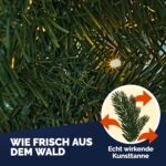 CASARIA 5m LED Weihnachtsgirlande mit 100 warmweissen LEDs – Kunsttanne für Innen & Außen – Bild 6