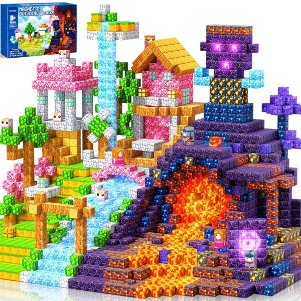COOLJOYA Magnetische Bausteine 300 Teile – STEM Lernspielzeug für Kinder ab 3 Jahren