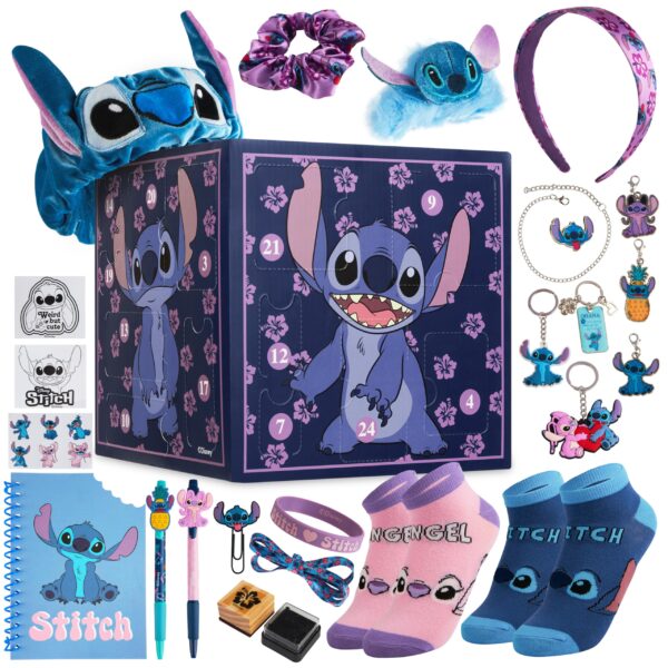 Disney Stitch Adventskalender 2026 – 24 Überraschungen mit Schreibwaren & Accessoires für Kinder