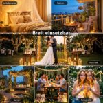 GEARLITE 10M LED Lichterkette mit Batterie & Fernbedienung – 100 LEDs Warmweiss für Deko – Bild 8