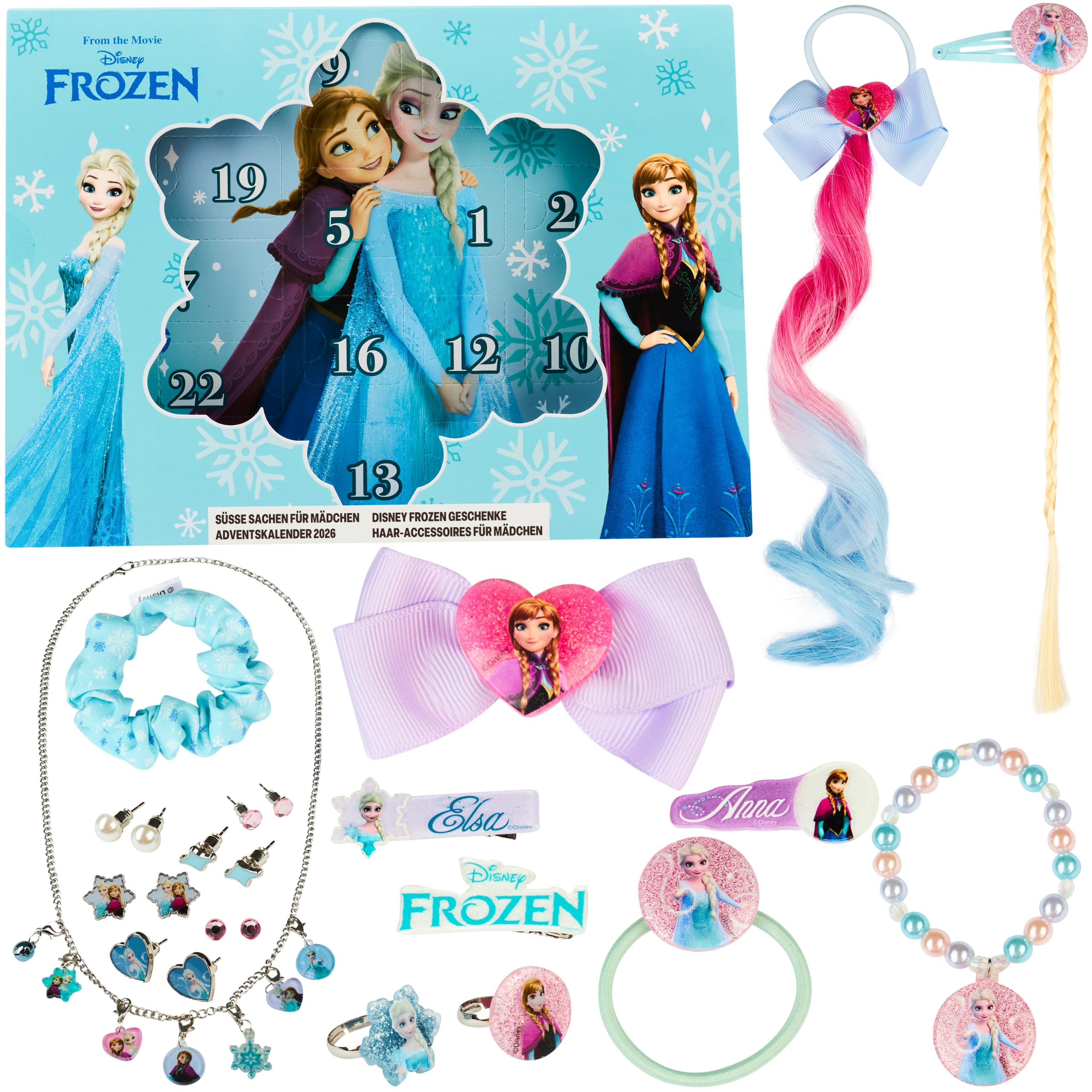 Get Trend Disney Frozen Adventskalender 2026 – 24 Accessoires für Mädchen