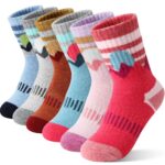 Sandsuced Merino Wolle Wandersocken Kinder 6er-Set – Thermosocken für Mädchen & Jungen