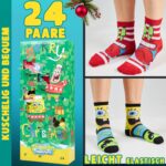 Get Trend SpongeBob Adventskalender 2026 – 24 Paar Socken für Kinder & Teens – Bild 5