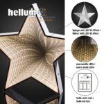hellum LED Infinity Stern warmweiss Ø29,5cm – 3D Effekt Weihnachtsdeko mit Timer & Batterie – Bild 5