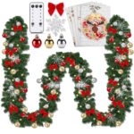 ONBEST Weihnachtsgirlande 10 m – 200 LEDs warmweiss mit Fernbedienung & Timer