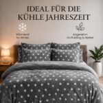 MALIKA Wende-Bettwäsche 135x200cm Cashmere Touch Nicky-Teddy Plüsch – Winterbettwäsche Grau – Bild 3