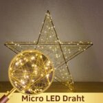 LED Weihnachtsstern Gold 160 LEDs mit Fernbedienung & Timer – dimmbar für Innen & Außen – Bild 2