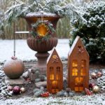 Edelrost Lichthäuser 2er Set – Rustikale Windlichter für Garten & Terrasse – Bild 4