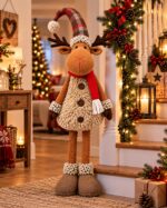 KAMACA XL Weihnachtselch 98 cm mit Teleskopbeinen – Premium Rentier Dekofigur – Bild 8