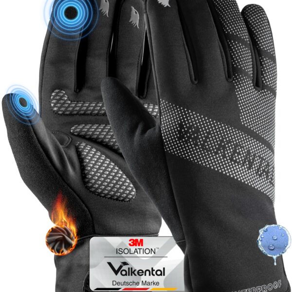 Valkental GloRider Fahrradhandschuhe wasserdicht – Winter-Thermohandschuhe mit Touchscreen