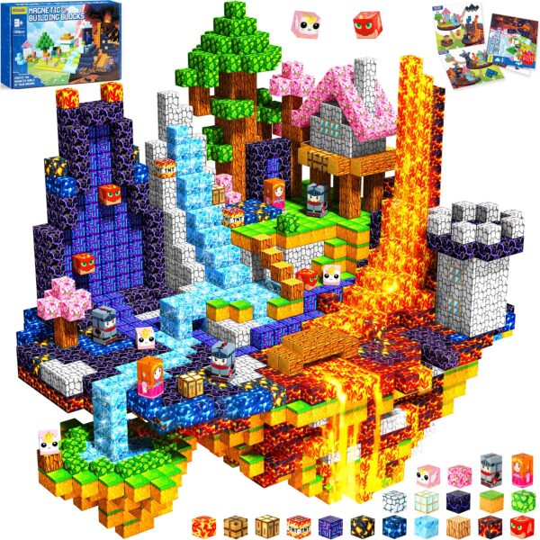 COOLJOYA Magnetische Bausteine 150 Teile – STEM Lernspielzeug für Kinder ab 3 Jahren