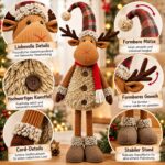 KAMACA XL Weihnachtselch 98 cm mit Teleskopbeinen – Premium Rentier Dekofigur – Bild 6