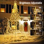 iBaycon Weihnachtsbeleuchtung 2,3 m mit Stern – 274 LED warmweiss, 8 Modi & Fernbedienung – Bild 4